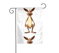 WHJDPP Drapeaux de jardin avec impression kangourou panique 30,5 x 45,7 cm pour décoration de cour avec une largeur de poteau de 3 cm (drapeau uniquement, mât non inclus)