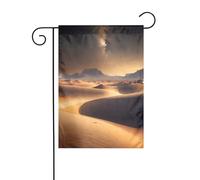 WHJDPP Drapeaux de jardin imprimés étoiles du désert 30,5 x 45,7 cm pour décoration de cour avec une largeur de poteau de 3 cm (drapeau uniquement, mât non inclus)