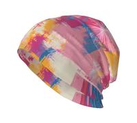 WHJDPP Dream Castle Printing Bonnet tricoté tendance pour adulte - Doux, confortable et respirant pour homme et femme - Noir