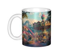 WHJDPP Dream Playground Mug en céramique pour cappuccino, latte, céréales, yaourt, lait, boissons chaudes ou froides Four à micro-ondes