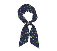 WHJDPP Écharpe tendance pour femme, motif astronaute, dinosaure, fusée, style polyvalent, doux et soyeux pour les rendez-vous, les voyages