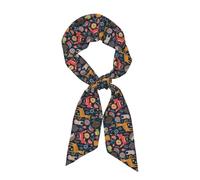 WHJDPP Écharpe tendance pour femme, motif hibou, lapin, oiseau, renard, style polyvalent, doux et soyeux pour les rendez-vous, les voyages
