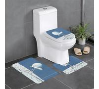 WHJDPP Ensemble de 3 pièces antidérapant et durable à séchage rapide pour salle de bain Motif regarding at the Moon