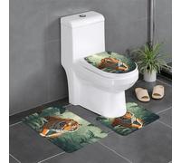 WHJDPP Ensemble de 3 tapis de bain antidérapants à séchage rapide Motif tigre dans la jungle