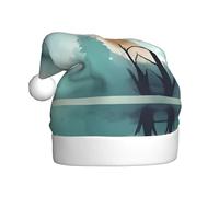 WHJDPP Fallen Leaves on a tranquil lake Picture Christmas Hat for Adult for Christmas Halloween New Year Soldes Promotions