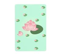 WHJDPP Fleurs de lotus qui attendent de fleurir - Peinture décorative imprimée en étain - 20,3 x 30,5 cm - Fabriqué en fer blanc, résistant à l'usure et durable