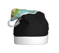 WHJDPP Grenouille dans la loupe Imprimés Chapeau de Noël Durable pour Adulte pour Halloween, Noël, Nouvel An