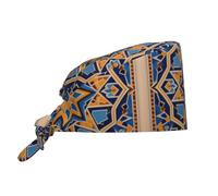 WHJDPP Group of Bonnet de travail pour homme et femme Motif géométrique marocain Noir