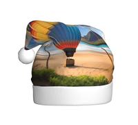 WHJDPP Hawaii Hot Air Balloon Picture Chapeau de Noël en peluche pour homme et femme