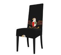 WHJDPP Housse de chaise de salle à manger amovible avec ailes écartées, image d'oiseau, douce et confortable pour les chaises de banquet et de cérémonie