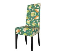 WHJDPP Housse de chaise de salle à manger amovible avec image de petit oiseau, douce et confortable pour les chaises de banquet et de cérémonie