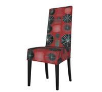 WHJDPP Housse de chaise de salle à manger amovible avec motif d'armes biologiques, douce et confortable pour les chaises de banquet et de cérémonie