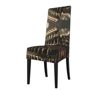 WHJDPP Housse de chaise de salle à manger amovible représentant les vestiges du Colisée romain, douce et confortable pour les chaises de banquet et de cérémonie