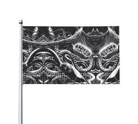 WHJDPP Impression artistique sur tableau à gratter de l'océan 0,9 x 1,5 m Drapeaux décoratifs d'extérieur - Bannière en polyester de haute qualité pour cour, terrasse et présentoirs festifs