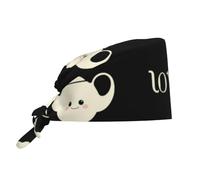 WHJDPP Joli bonnet de travail pour femme et homme, réglable, absorbant la transpiration, respirant, noir