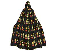 WHJDPP Jolie cape à capuche pour adulte avec imprimé Fruit Story - Très grande cape à capuche sans fermeture éclair