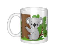 WHJDPP Koala hugging a tree Mug en céramique pour cappuccino, latte, céréales, yaourt, lait, boissons chaudes ou froides Four à micro-ondes