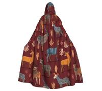 WHJDPP La cape à capuche pour adulte avec impression animale d'Afrique du Sud est un poncho à capuche super grand, confortable et durable pour Halloween