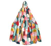 WHJDPP La cape à capuche pour adulte avec impression collage coloré est un poncho à capuche super grand, confortable et durable pour Halloween