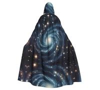 WHJDPP La cape à capuche pour adulte avec imprimé tourbillon étoilé est un poncho à capuche super grand, confortable et durable pour Halloween