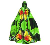 WHJDPP La cape à capuche pour adulte avec motif de papillon coloré est un poncho à capuche super grand, confortable et durable pour Halloween