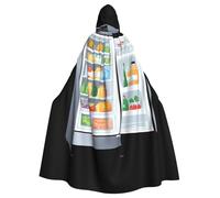 WHJDPP La cape à capuche pour adulte bien approvisionnée est un poncho à capuche super grand, confortable et durable pour Halloween