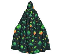 WHJDPP La cape à capuche pour adulte imprimée Terre lumineuse est un poncho à capuche super grand, confortable et durable pour Halloween