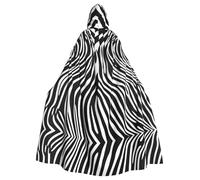 WHJDPP La cape à capuche pour adulte imprimée zèbre est un poncho à capuche super grand, confortable et durable pour Halloween