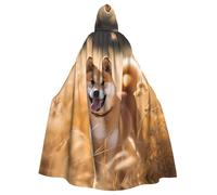 WHJDPP La cape à capuche Shiba Inu Printing pour adulte est un poncho à capuche super grand, confortable et durable pour Halloween