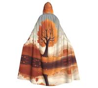 WHJDPP La cape à capuche Tree In The Fall Picture pour adulte est un poncho à capuche super grand, confortable et durable pour Halloween