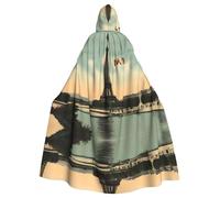 WHJDPP La cape à capuche vintage Paris pour adulte est un poncho à capuche super grand, confortable et durable pour Halloween