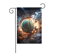 WHJDPP Lightning Fever Drapeaux de jardin avec impression tennis 30,5 x 45,7 cm pour décoration de cour avec une largeur de poteau de 3 cm (drapeau uniquement, mât non inclus)