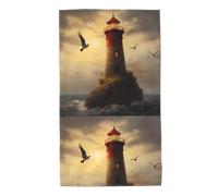 WHJDPP Little Sparrow Flying to The Lighthouse Serviette de bain absorbante douce pour la peau, pour salle de bain, plage, extérieur (69,8 x 40,6 cm)