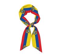 WHJDPP Longue écharpe en soie motif drapeau de l'Équateur douce, confortable, agréable pour la peau et respirante, adaptée pour les jeux de voyage et les fêtes