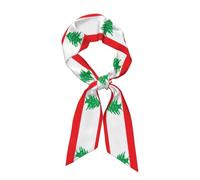 WHJDPP Longue écharpe en soie motif drapeau du Liban douce, confortable, agréable pour la peau et respirante, adaptée pour les jeux de voyage et les fêtes