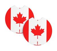 Whjdpp Lot de 2 porte-gobelets intérieurs de voiture avec impression drapeau canadien, imperméable et rapide pour voitures, camions, SUV et navires