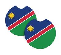 Whjdpp Lot de 2 porte-gobelets intérieurs de voiture avec motif drapeau de la Namibie, imperméable et rapide pour voitures, camions, SUV et navires