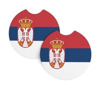 Whjdpp Lot de 2 porte-gobelets intérieurs de voiture avec motif drapeau de la Serbie, étanche et rapide pour voitures, camions, SUV et navires