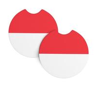 Whjdpp Lot de 2 porte-gobelets intérieurs de voiture avec motif drapeau indonésien, étanche et rapide pour voitures, camions, SUV et navires