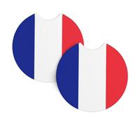 Whjdpp Lot de 2 porte-gobelets pour intérieur de voiture avec motif drapeau français, étanche et rapide pour voitures, camions, SUV et navires