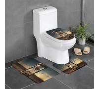 WHJDPP Lot de 3 tapis de bain antidérapants et durables à séchage rapide Motif sablier de temps