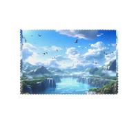 WHJDPP Lot de 6 sets de table imprimés oiseaux volant dans le ciel pour table de salle à manger pour la maison et les banquets, faciles à nettoyer à température ambiante pour une utilisation durable