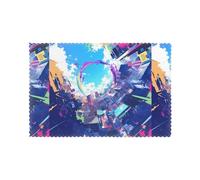 WHJDPP Lot de 6 sets de table imprimés The World of Graffiti pour table de salle à manger, faciles à nettoyer et durables, 30,5 x 45,7 cm