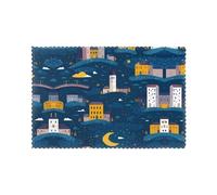 WHJDPP Lot de 6 sets de table imprimés View Under The Moon pour table de salle à manger, faciles à nettoyer et durables, 30,5 x 45,7 cm