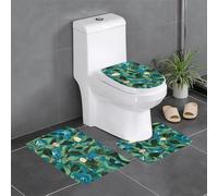 WHJDPP Lovely Tree Frogs Lot de 3 tapis de salle de bain antidérapants avec contour, ovale et rectangulaire pour toilettes, coiffeuse et toilettes