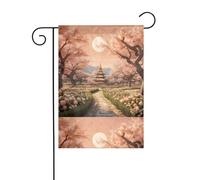WHJDPP Magnifiques drapeaux de jardin imprimés de pêches 30,5 x 45,7 cm pour décoration de cour avec une largeur de poteau de 3 cm (drapeau uniquement, mât non inclus)