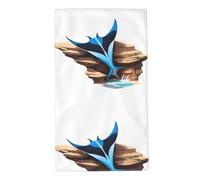 WHJDPP Manta Serviette de bain Behind The Rocks Picture - 69,9 x 40,6 cm - Douce pour la peau, absorbante et moelleuse - Pour salle de bain, plage, extérieur