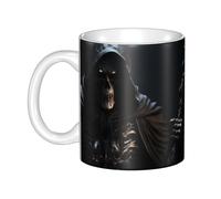 WHJDPP Mug en céramique avec image de la faucheuse pour cappuccino, latte, céréales, yaourt, lait, boissons chaudes ou froides, four à micro-ondes