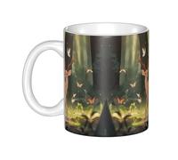 WHJDPP Mug imprimé Bambi en céramique pour cappuccino, latte, céréales, yaourt, lait, boissons chaudes ou froides, four à micro-ondes