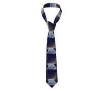WHJDPP Northern Lights Cravate pour homme avec imprimé ours polaire - Douce et confortable pour le travail, le travail, un anniversaire, un mariage, une fête, un banquet - 145 x 7,9 cm - Entretien